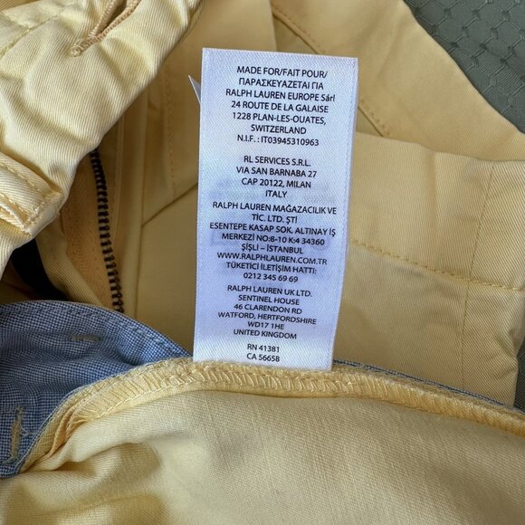 Polo Ralph Lauren Mens Size 40 Empire Yellow Classic Fit Stretch 6" Chino Shorts - Picture 4 of 6